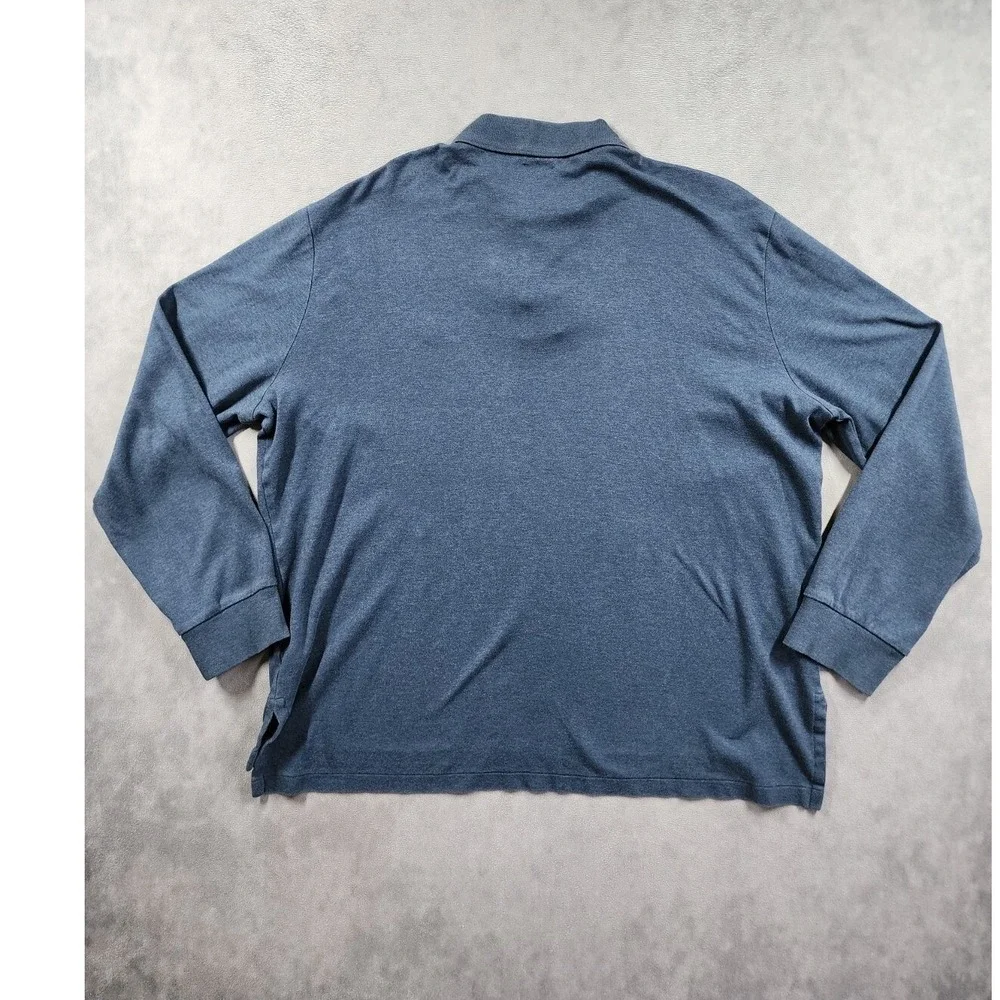 Polo Ralph Lauren Pima Soft Touch Long Sleeve Polo Golf Shirt Mens XL Navy